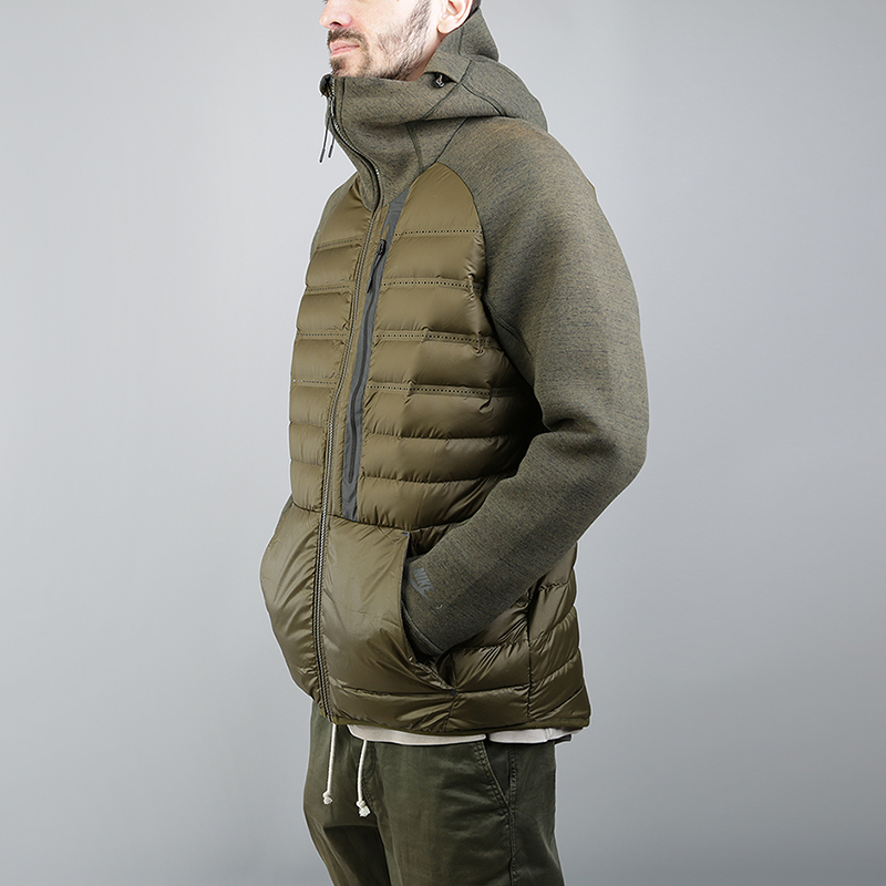 мужская зеленая куртка Nike Aeroloft Tech Fleece 678261-329 - цена, описание, фото 3